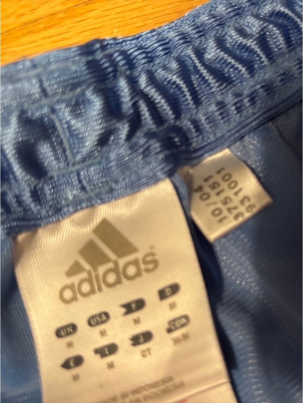 Adidas Blue Athletic Track Pants with White Stripes, Size M - Picture 3 of 6